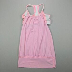 Lululemon Athletica Pink Striped Racerback Tank Top Built-in Bra Size 4‎